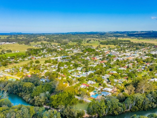 Aerial image of Mullimbimby.